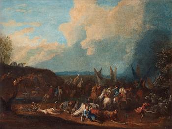 Jean Baptist van der Meiren Circle of, Cavalry Battle.