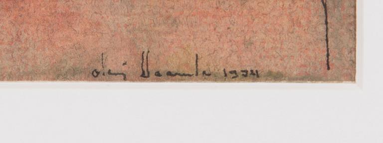 Olavi Vaarula, blandteknik, signerad och daterad -74.