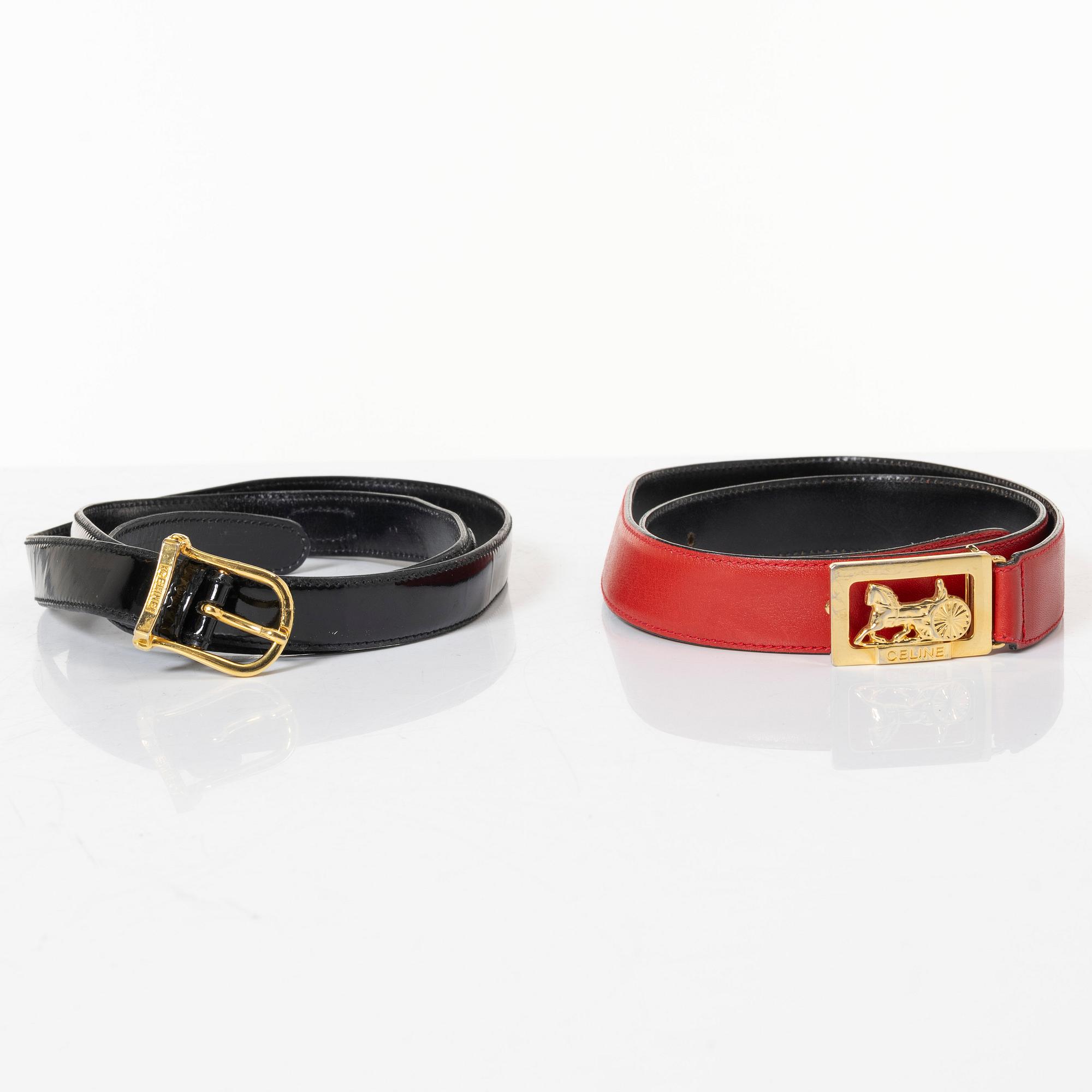 Céline, Belts, 2 pcs, vintage.