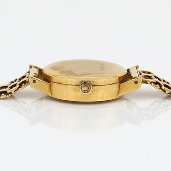 DAMARMBANDSUR, 18 k guld, Certina. Ädelstensmycken AB, Stockholm  1963.  Tot guldvikt ca 20 gram.