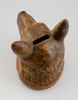 SPARBÖSSA, terracotta, omkring år 1900.