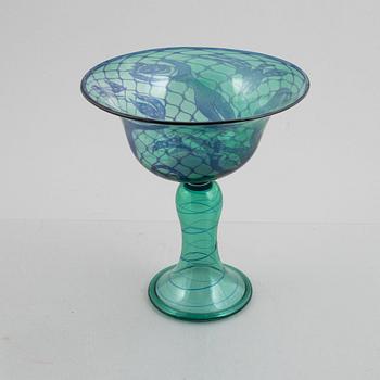 Wilke Adolfsson, a unique glass cup, Sweden, signed and dated 1992.