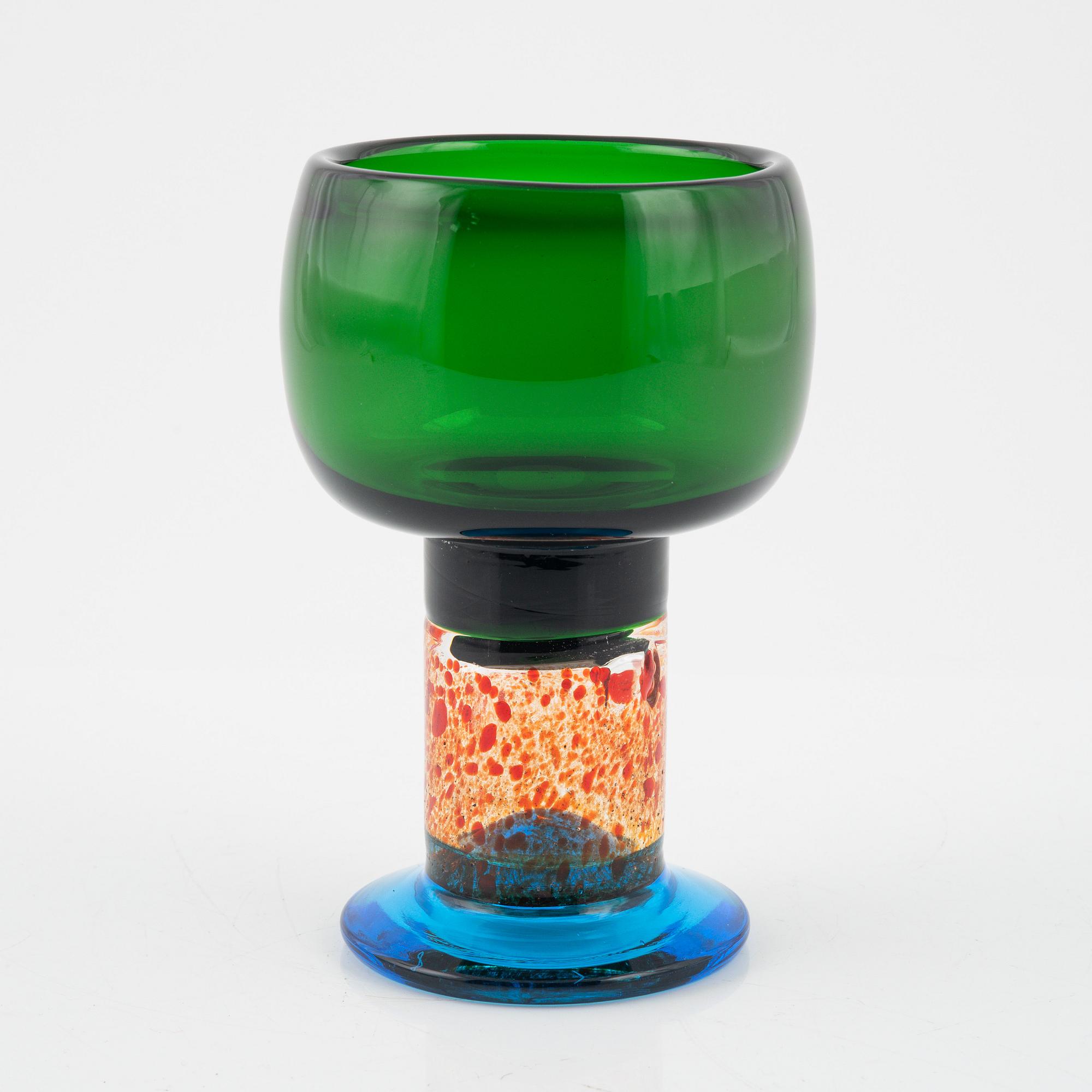 Kaj Franck, pokal, glas, signerad Kaj Franck Nuutajärvi Notsjö.