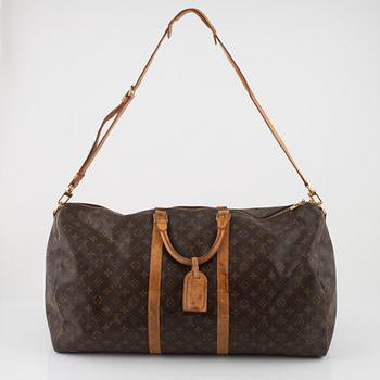 Louis Vuitton, a monogram 'Keepall 60 Bandoulière' Weekendbag, 1992.