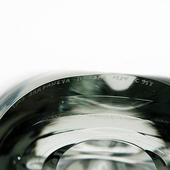 TIMO SARPANEVA,  a 'Claritas' glass sculpture, signed Timo Sarpaneva, Iittala 1984 C958.