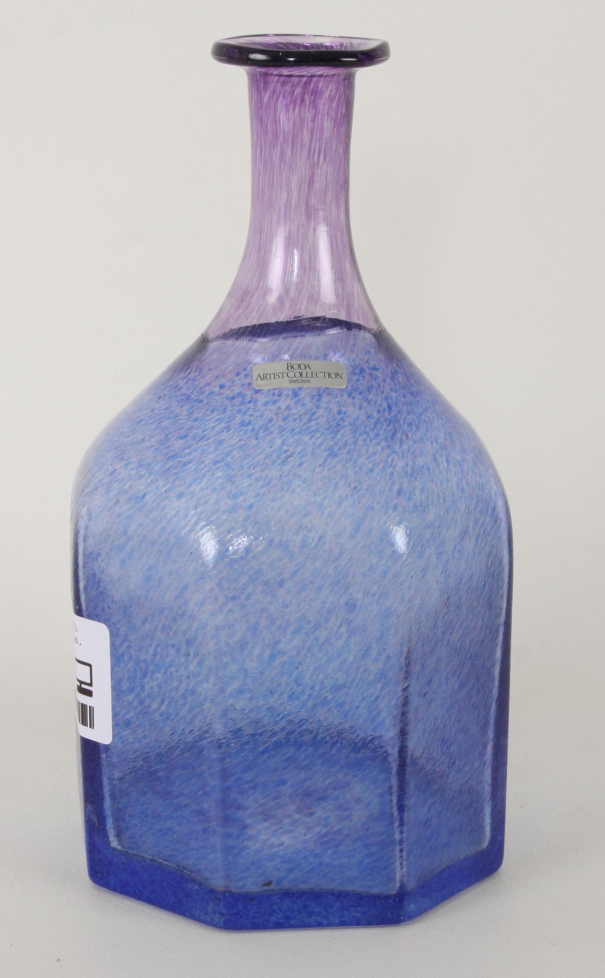 VAS/FLASKA, glas, Bertil Vallien, Boda Artist Collection, sign.