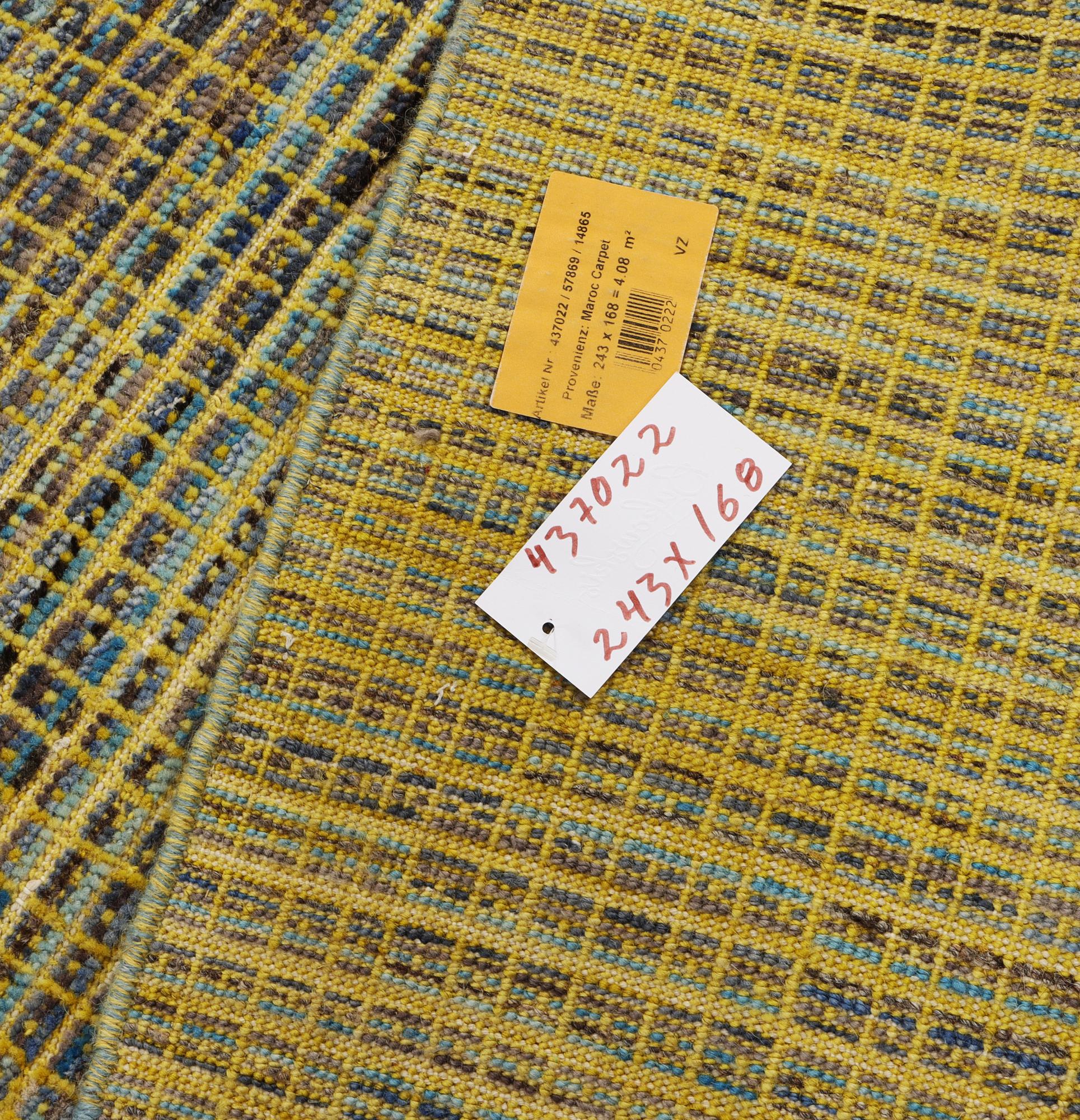 A Moroccan rug, modern design, c. 243 x 168 cm.