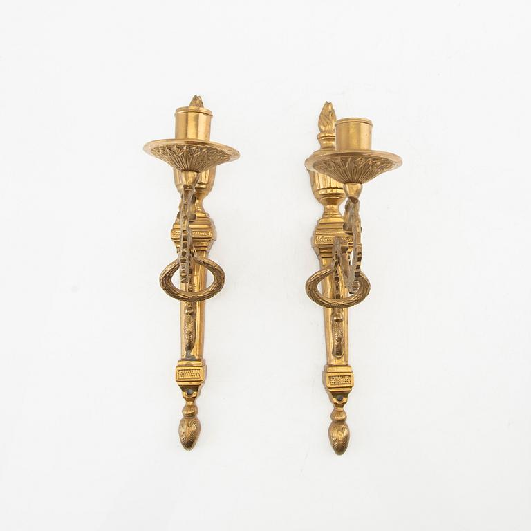 Wall sconces, a pair, "Törne," from IKEA's 18th-century series, 1990s.