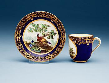 781. A 'Sèvres' coffee cup and saucer, 18th Century.