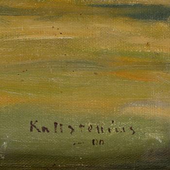 GOTTFRID KALLSTENIUS, olja på pannå, signerad och daterad 00.