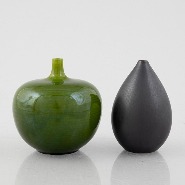 Carl-Harry Stålhane, two stoneware vases, Rörstrand.