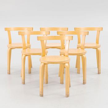 Alvar Aalto, stolar, 6 st, modell 69, Artek, Finland, 1900-talets andra hälft.