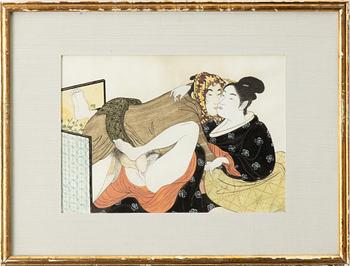 Unidentified artist, Erotic scene, Japan, 20th century.