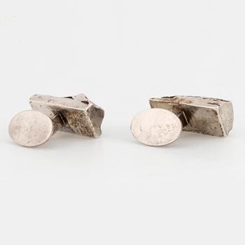 CLAËS E. GIERTTA, cufflinks, silver.