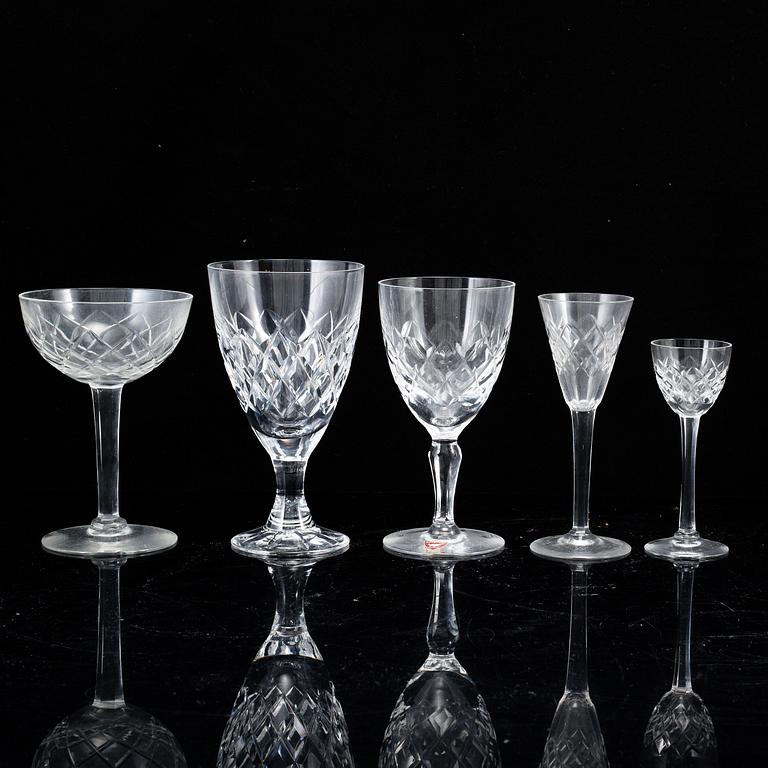 A part Orrefors glass service, 20th Century. (31 pieces).