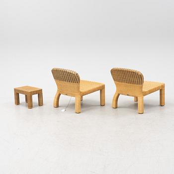 Thomas Sandell, fåtöljer, ett par samt bord, ur serien PS för IKEA 2001.