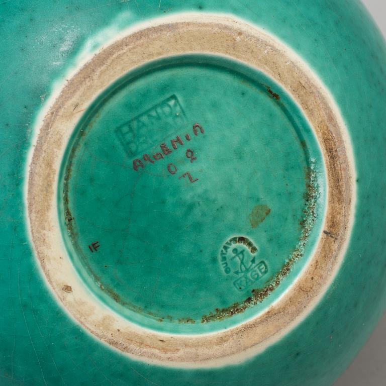 WILHELM KÅGE, vas, "Argenta" stengods, Gustavsberg.