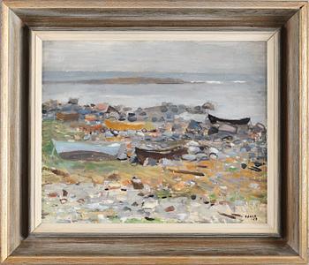 GUSTAF ADOLF FAHLE, olja på pannå, signerad och daterad -59.