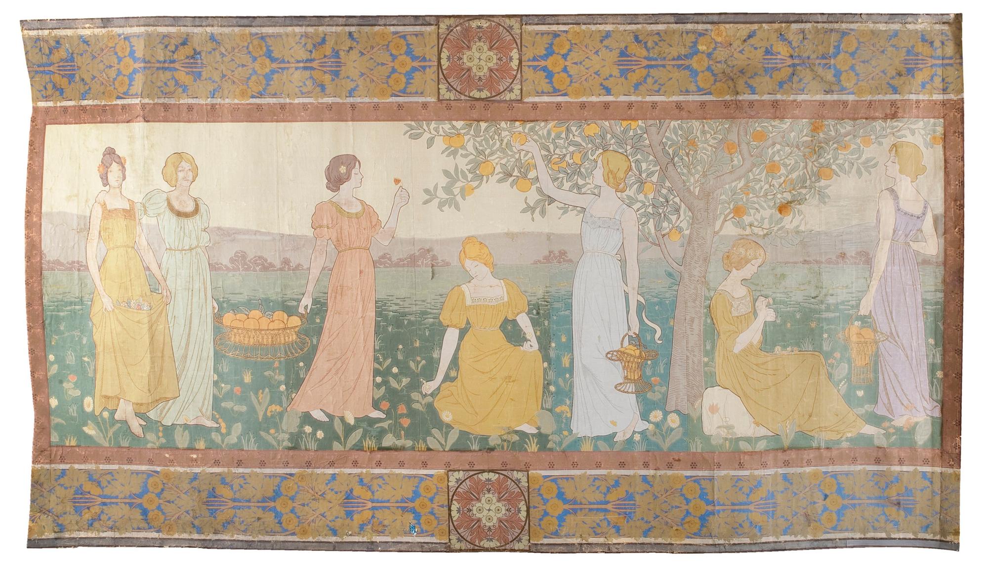 AN ART NOVEAU WALL PAPER,