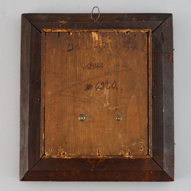 A Schwarzwald area wall pendulum clock with mechanical eye-movment, mid 19thcentury.