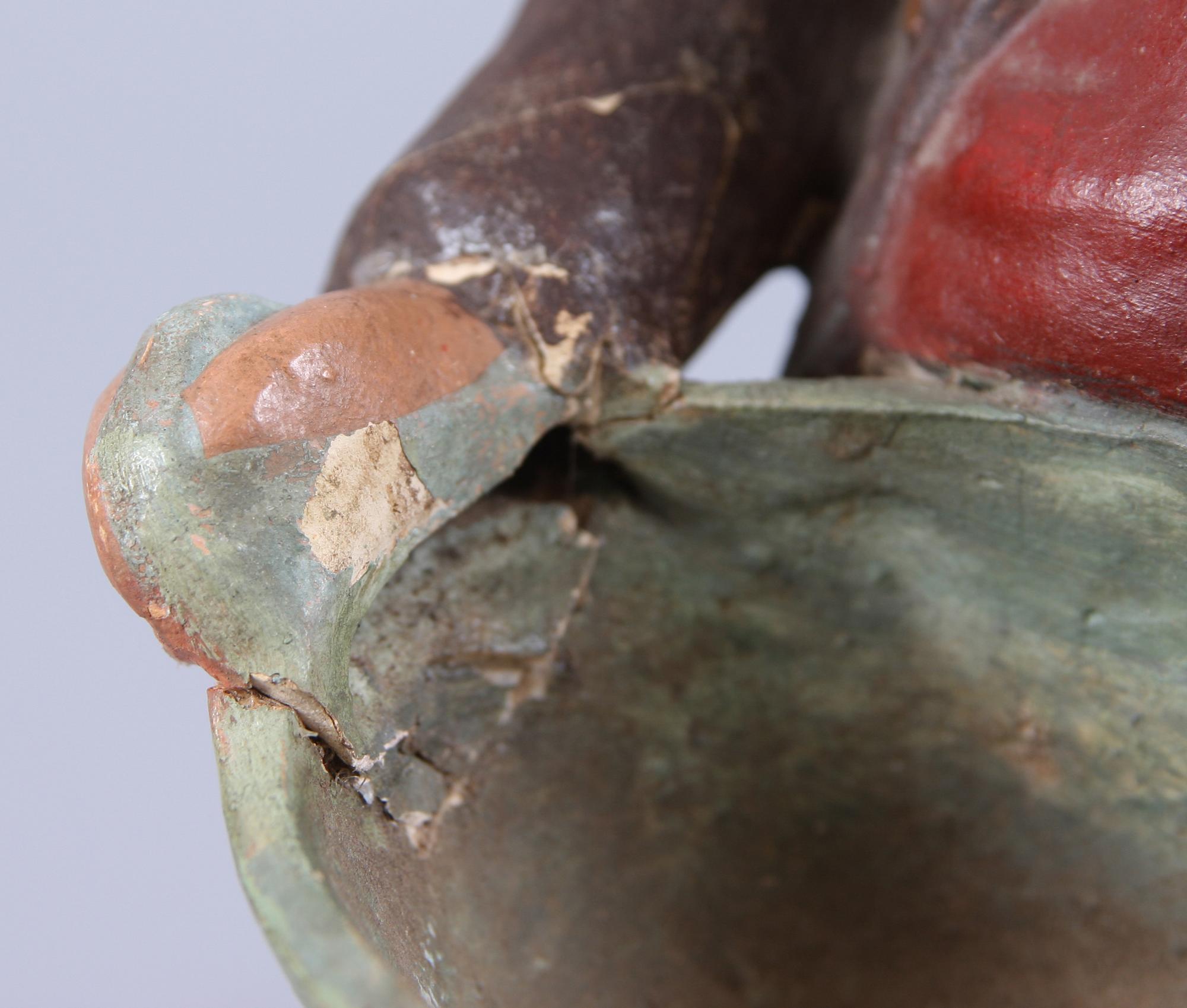 TOMTEFIGURIN, gjutmassa, tidigt 1900-tal.