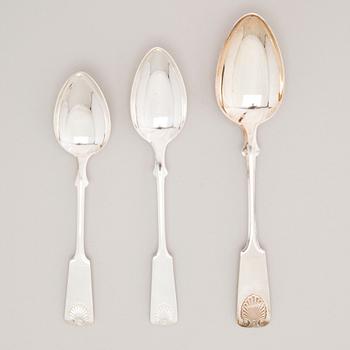 SPOONS, 25 pieces, silver, Finland 20th century.