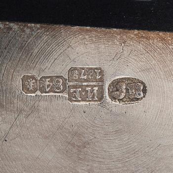 A 19th-century parcel-gilt silver teapot, maker's mark of Johan Heinoin, Saint Petersburg 1878.