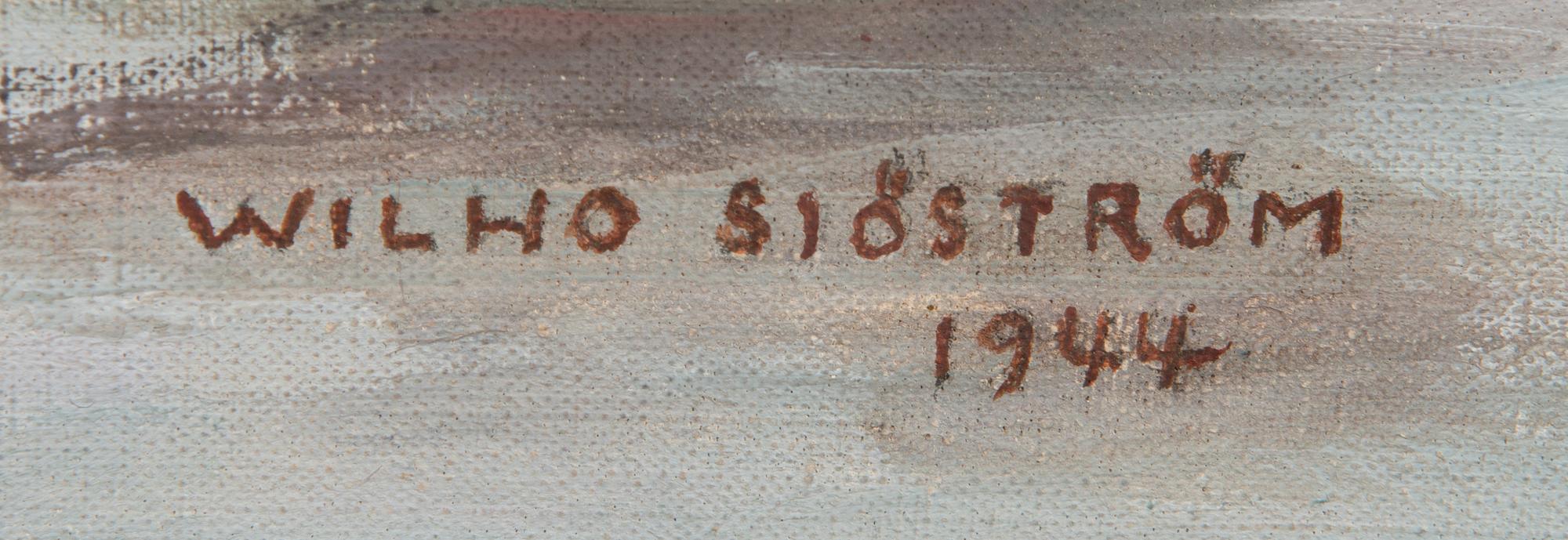 Wilho Sjöström, olja på duk, signerad och daterad 1944.