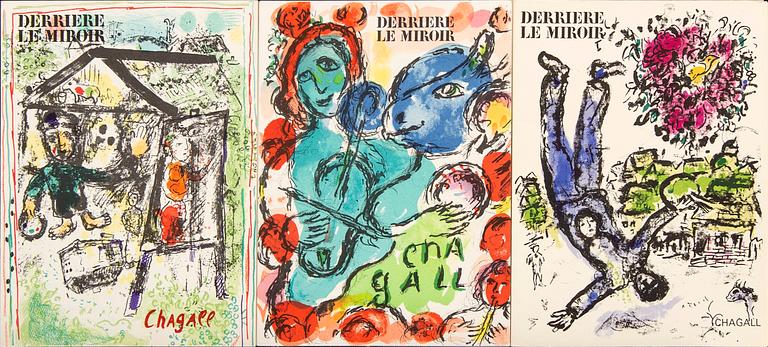 Marc Chagall, 3 magazines Derriere le Miroir.