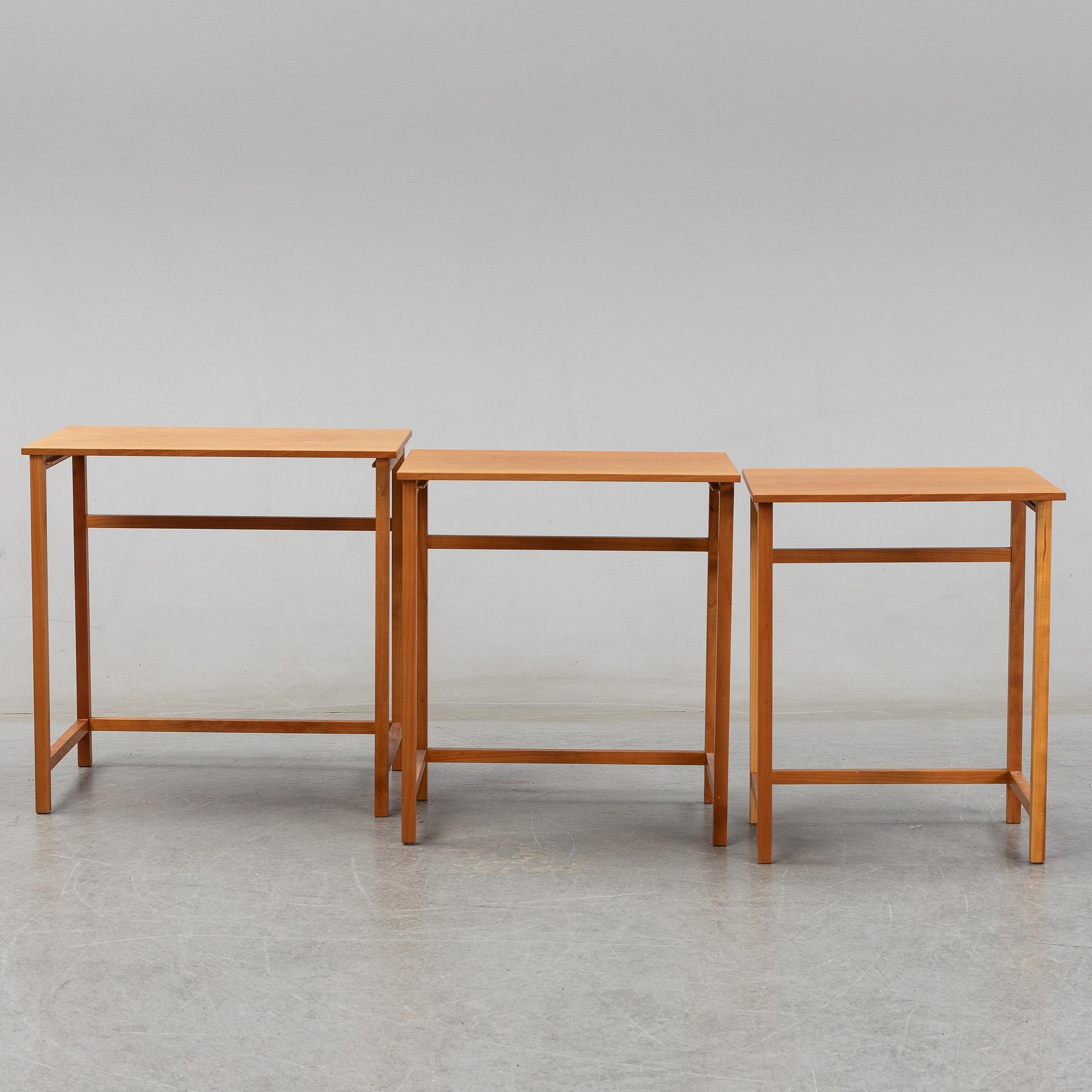 Josef Frank, a model 618 nesting table, post 1985.