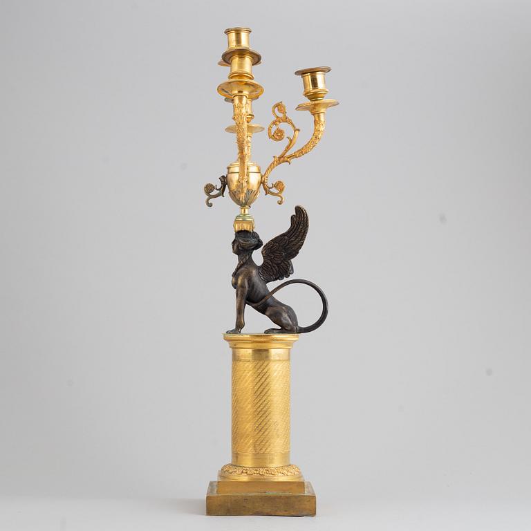 A presumably russian empire candelabra, 19th century.