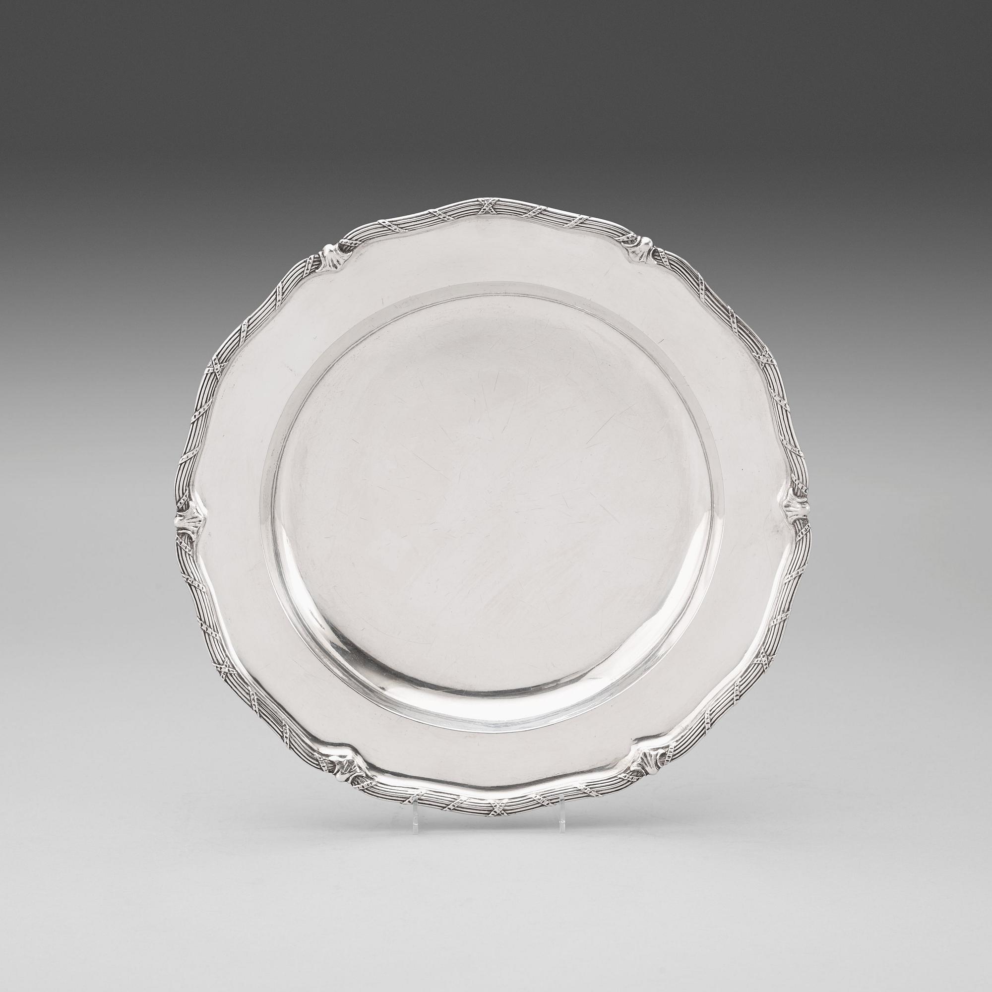 A Swedish 18th century silver dish, marks of Fredrik Petersson Ström, Stockholm (1765-1806(1811)).