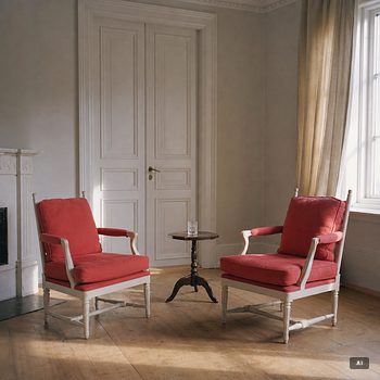 A pair of armchairs, late 20th Century.
