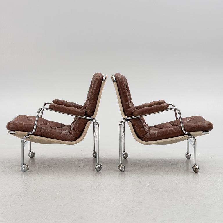 Bruno Mathsson, a pair of "Karin" armchairs, DUX, Sweden.