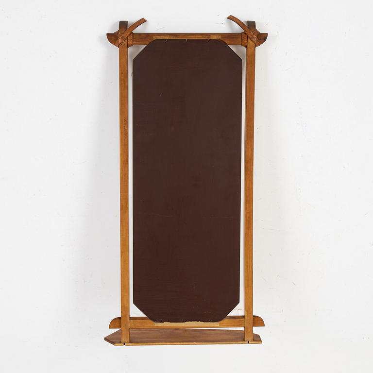 A pine mirror, Swedish Modern, mid 20th Century.