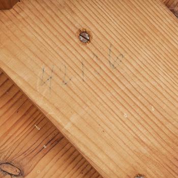 Nordiska Kompaniet, a stained pine "Lovö" table, 1940s.