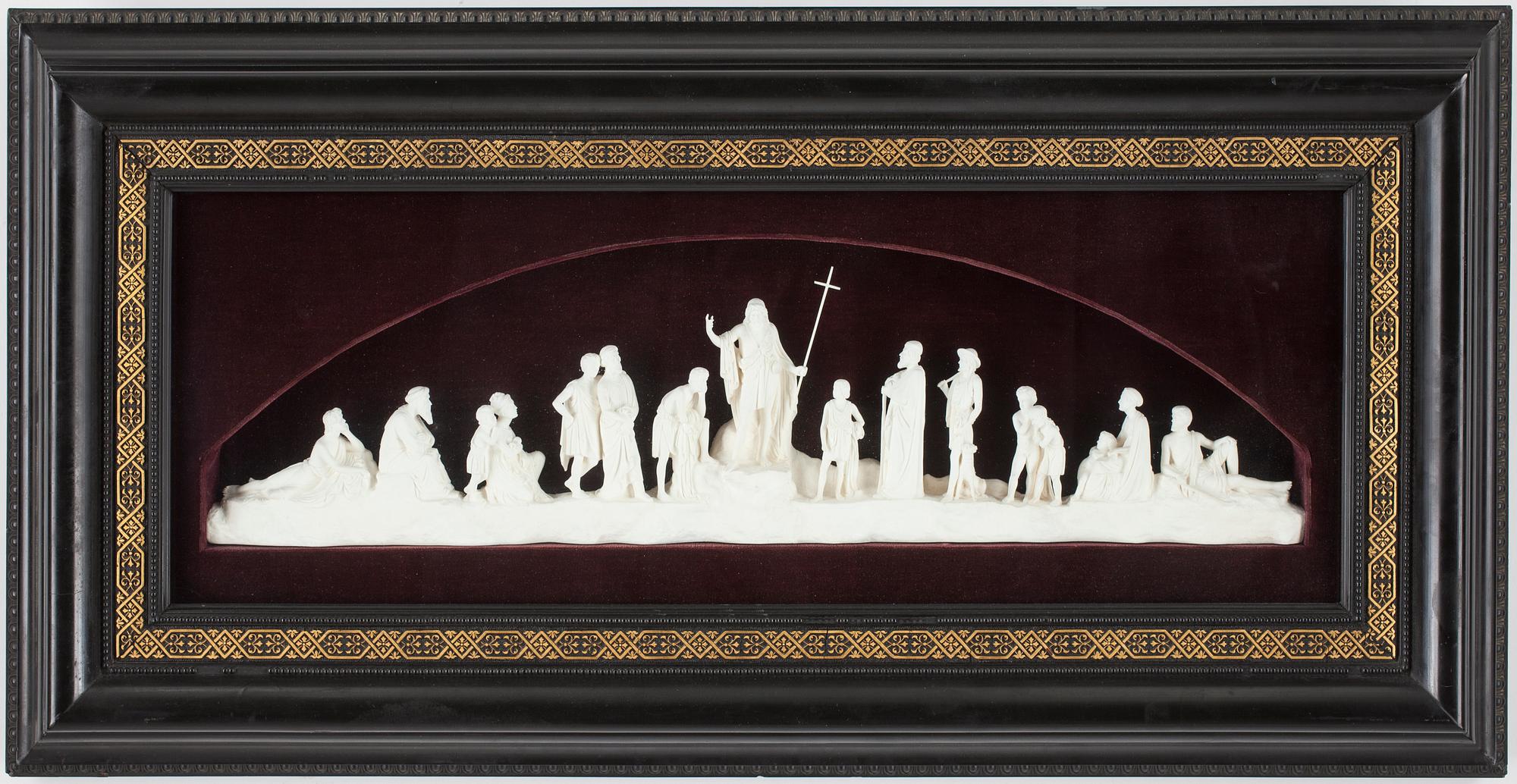 VÄGGRELIEF, gips, 1800-talets slut.