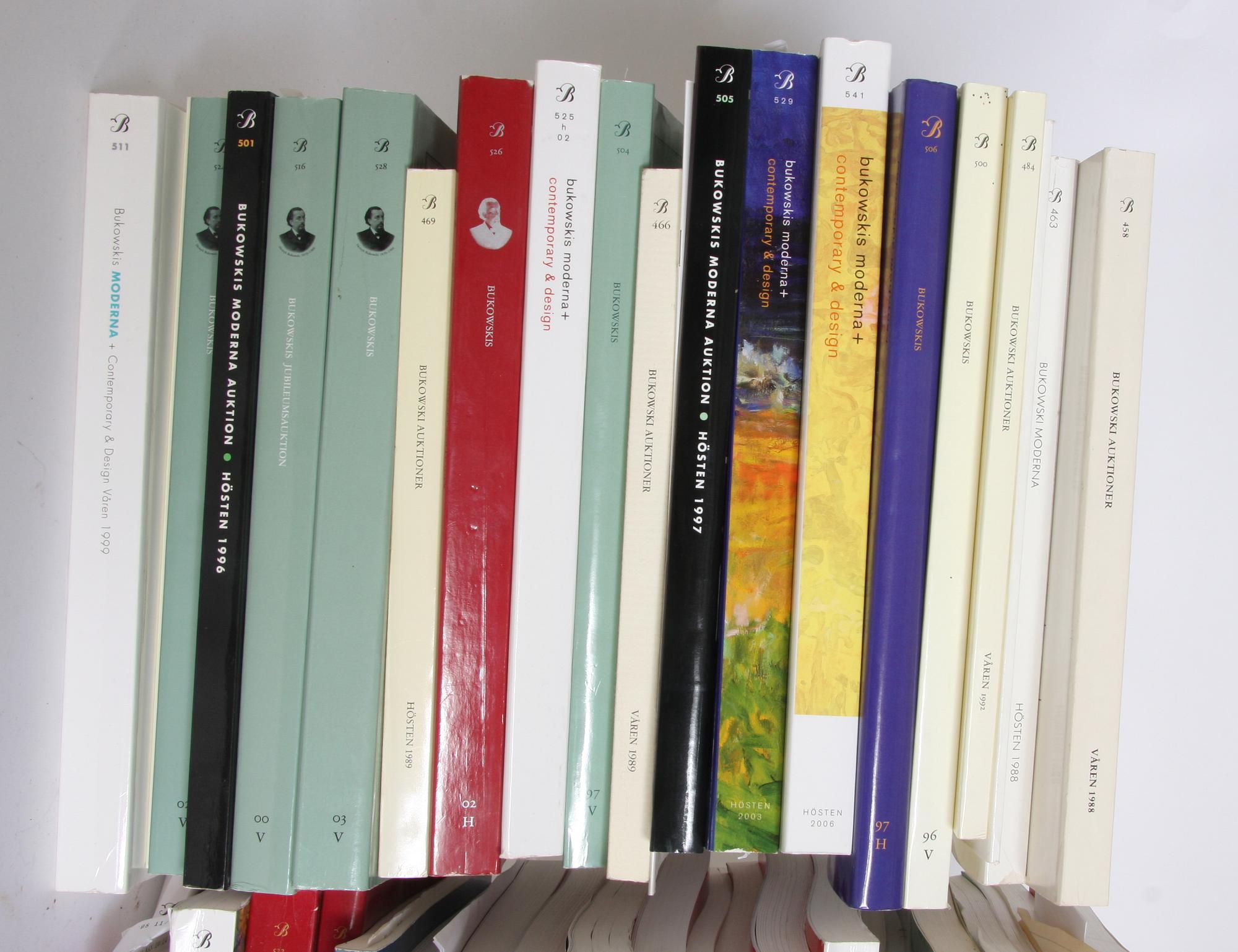 PARTI AUKTIONSKATALOGER, c:a 60 st, Bukowskis, Beijers, Stockholms Auktionsverk m fl.