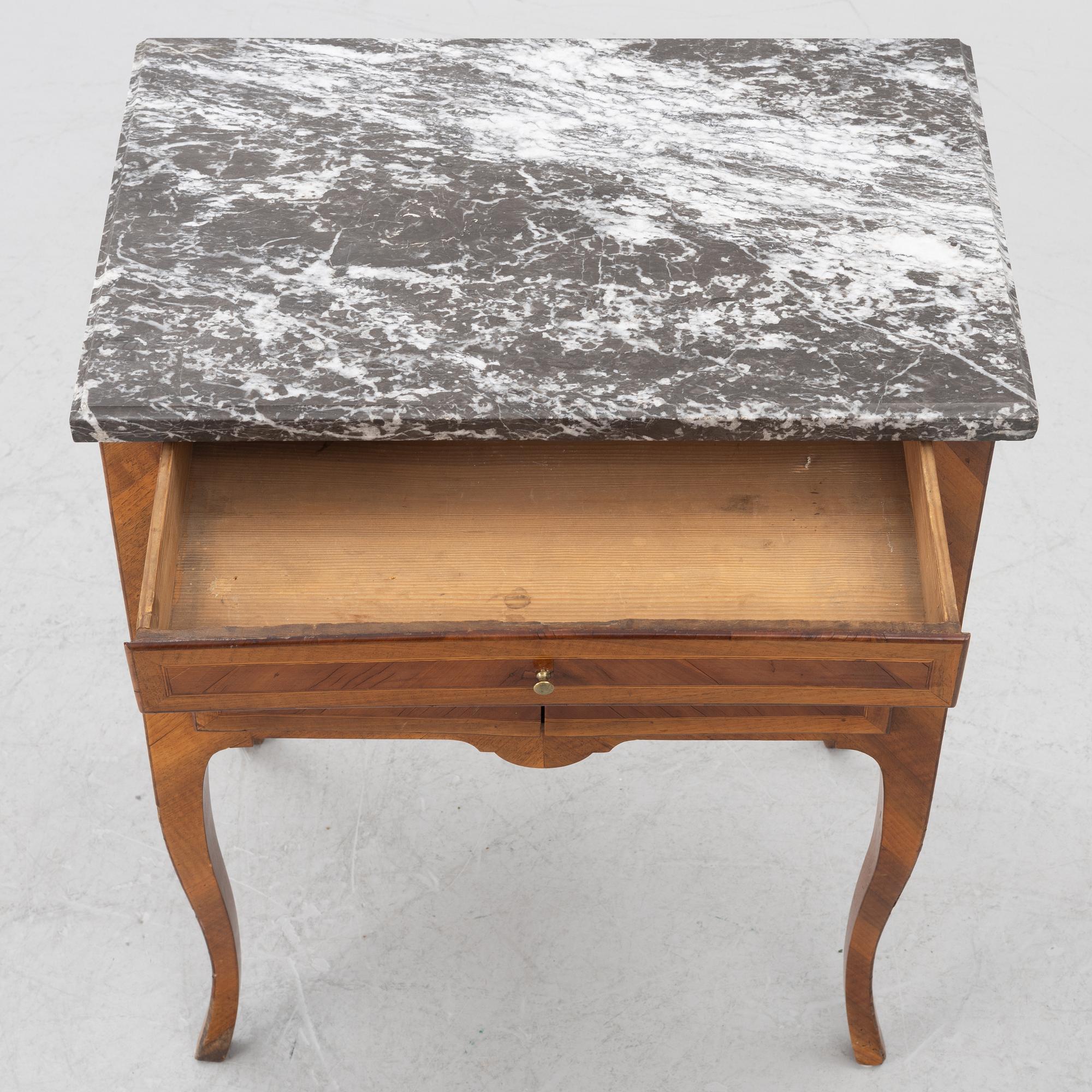 A Rococo bedside cabinet, 18th century.