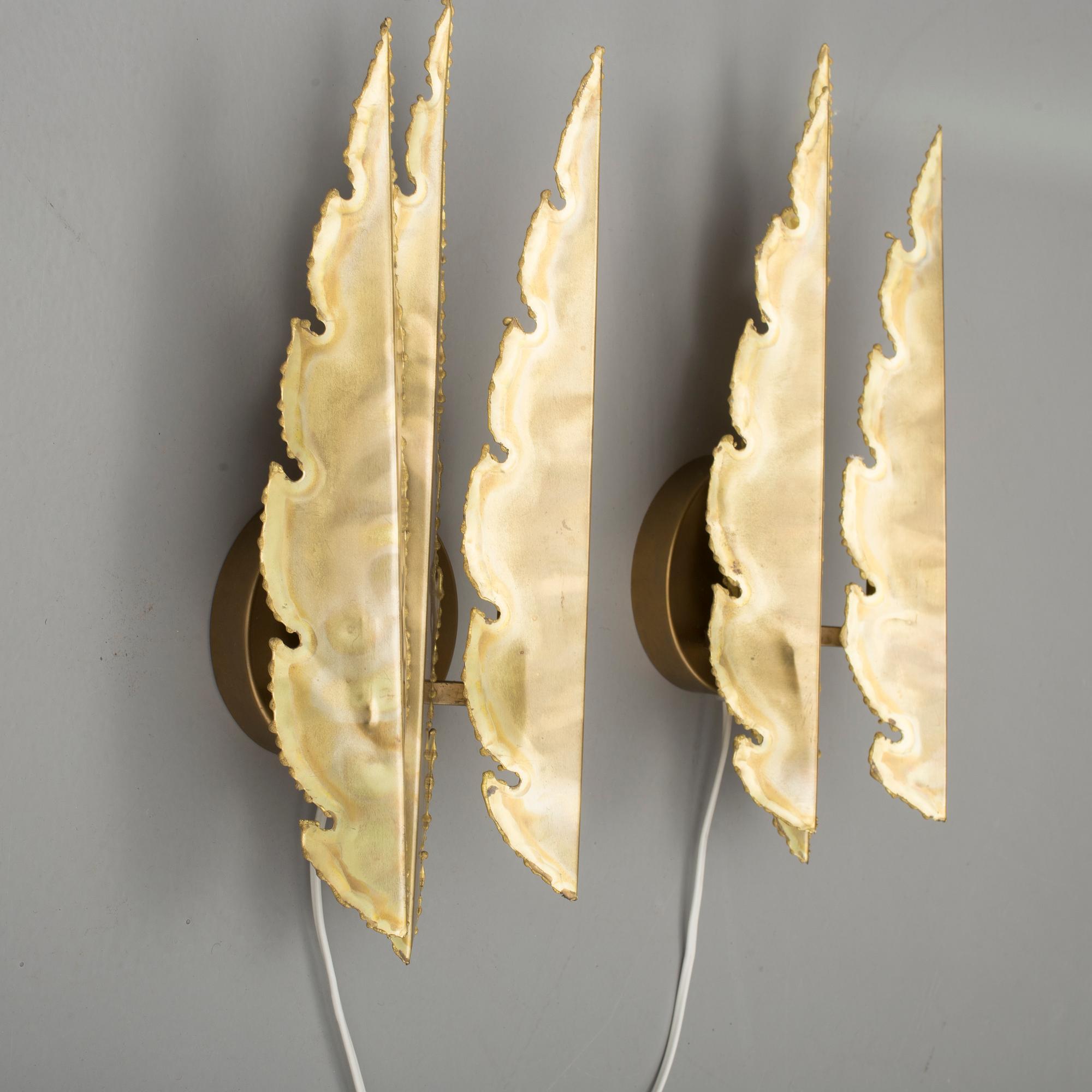 VÄGGLAMPAR, ett par, Holm Sörensen & Co, Danmark, 1960/70-tal.