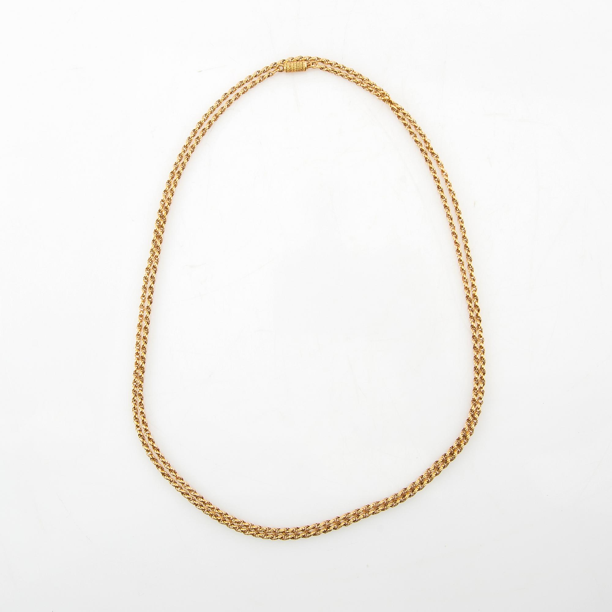 Halsband Cordell-länk 18K guld, sannolikt Åbo Finland 1882-1905.