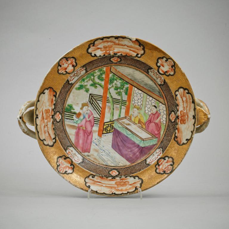 VÄRMEFAT, porslin, Kanton, 1800-tal.