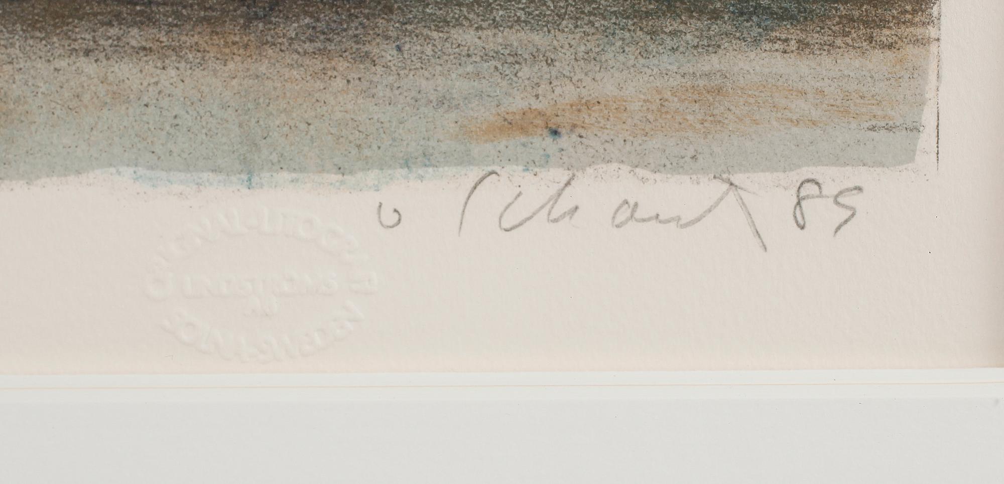 PHILIP VON SCHANTZ, färglitografi, signerad, daterad 89 och numrerad 28/110.