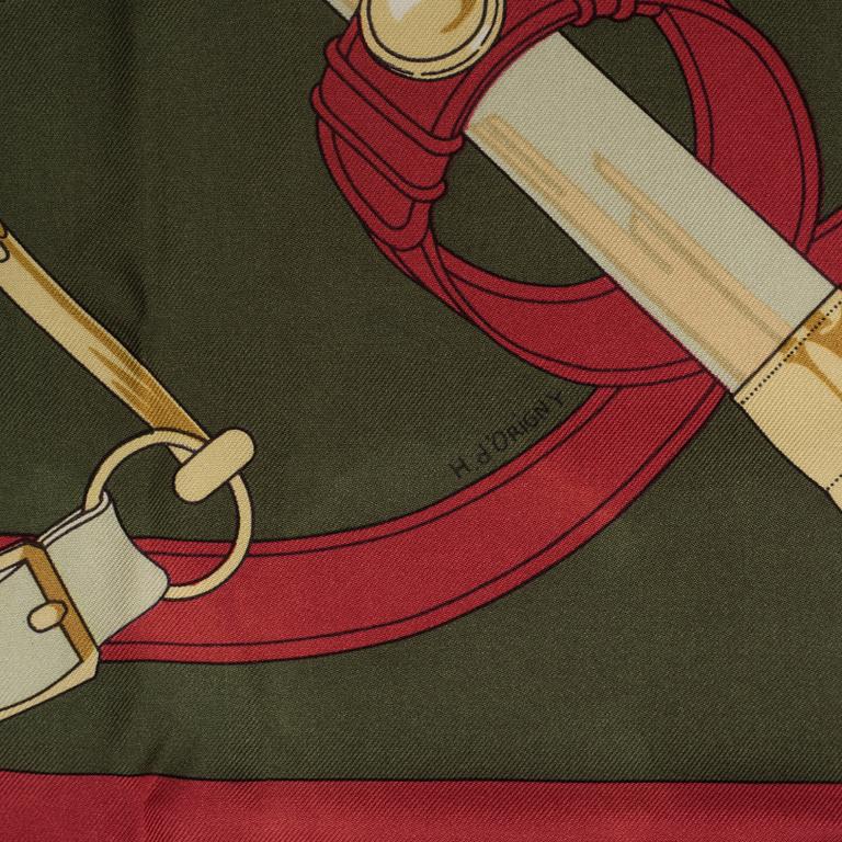 HERMÈS, scarf, "Eperon d'Or".