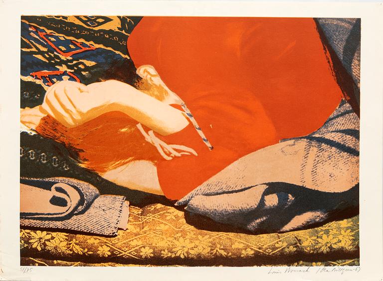 Ola Billgren/ Louis Womack, lithograph signed, dated, and numbered 67 51/75.