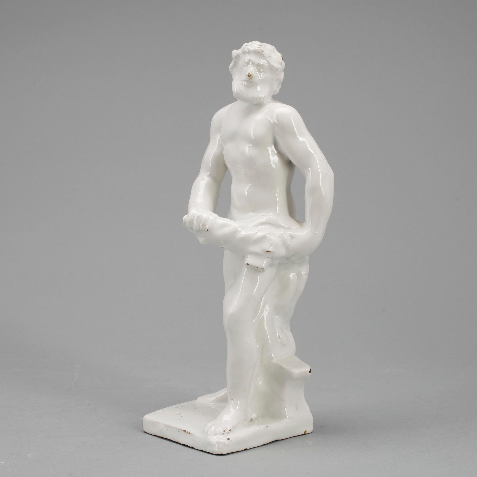 SKULPTUR, porslin/keramik, möjligen 1700-tal.