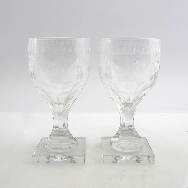 Elis Bergh, Vinglas 12 st "Flach" Kosta 1900-talets första hälft.