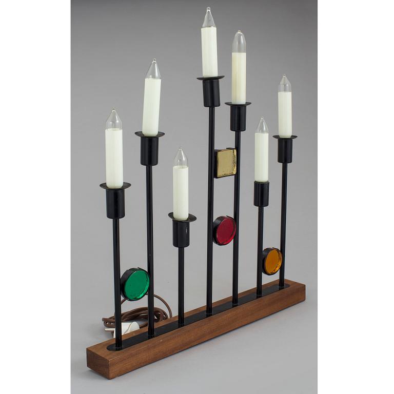 ADVENTSLJUSSTAKE, smide och glas, "Fantasi 92", Osram, 1900-talets andra hälft.