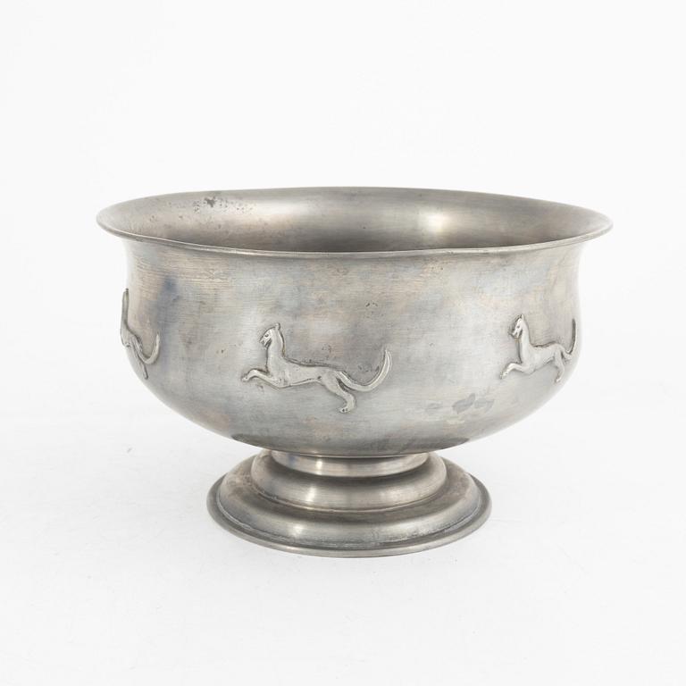 Firma Svenskt Tenn, a pewter centerpiece bowl, Stockholm, Sweden, 1927.