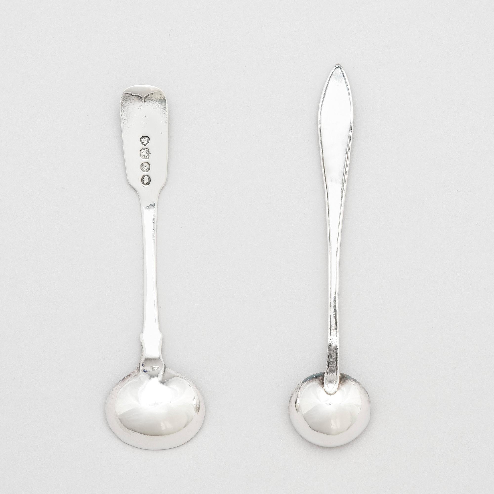 Petter Eneroth, a pair of salt cellars, Stockholm, 1795.